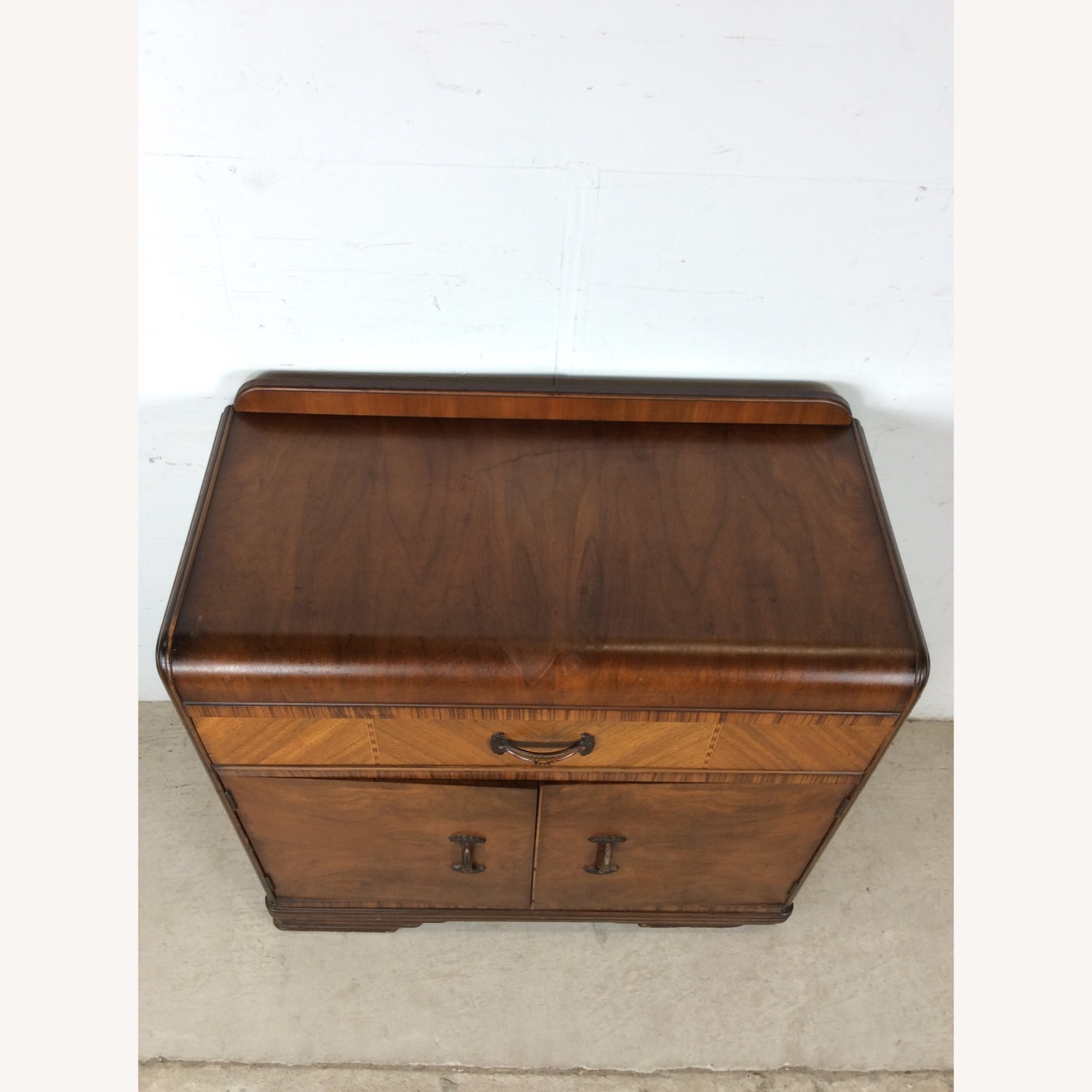 Antique Art Deco Compact Server with Waterfall Top - image-5