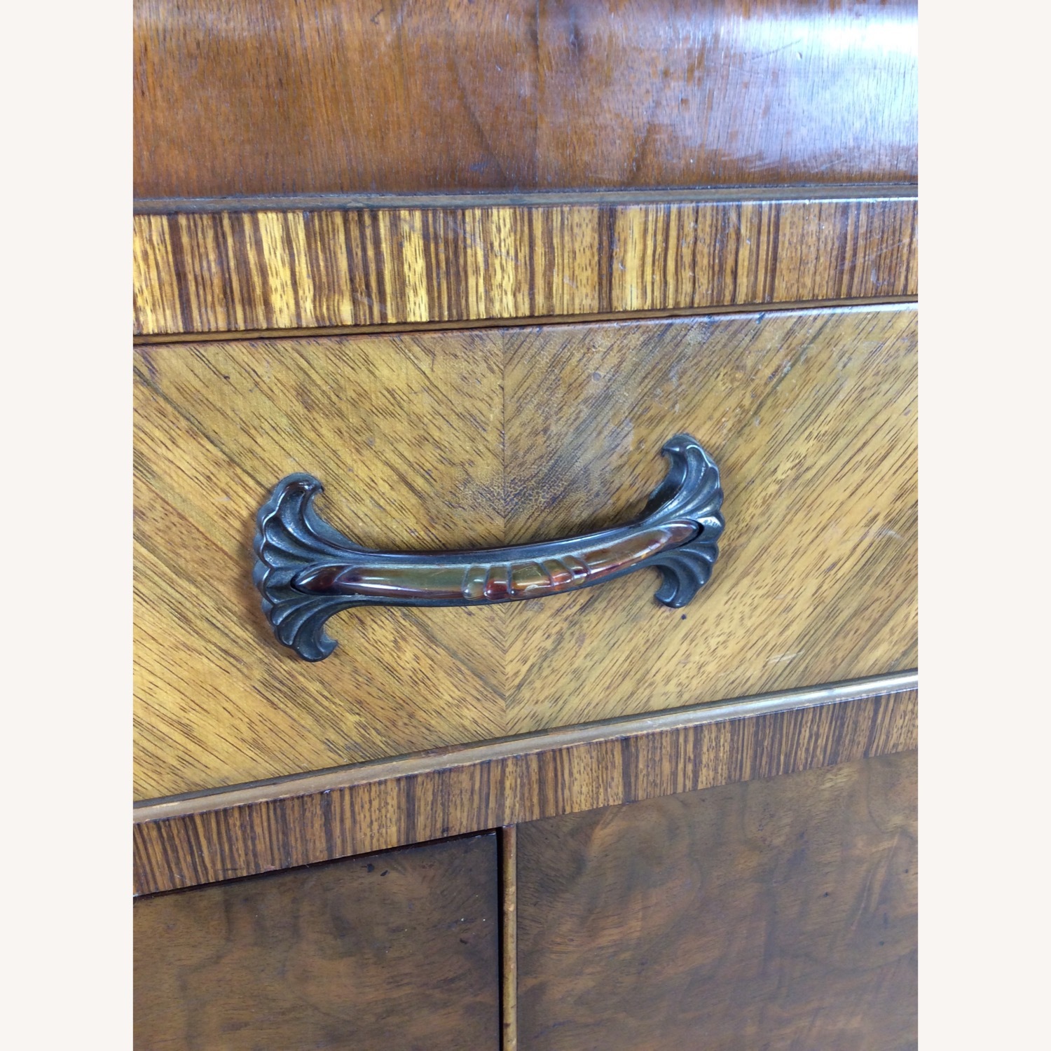 Antique Art Deco Compact Server with Waterfall Top - image-23