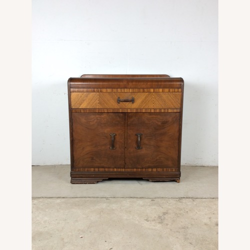 Used Antique Art Deco Compact Server with Waterfall Top for sale on AptDeco