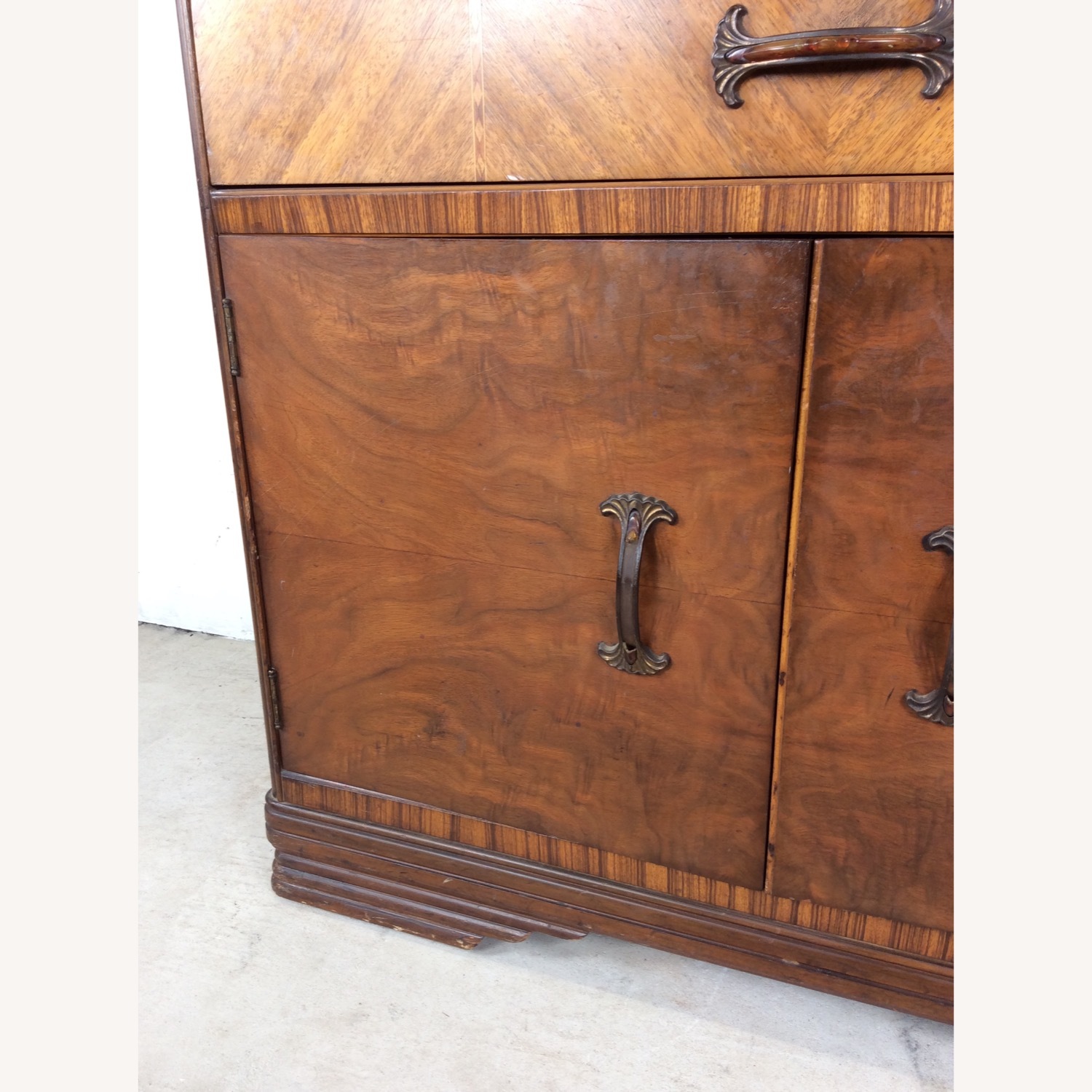 Antique Art Deco Compact Server with Waterfall Top - image-10