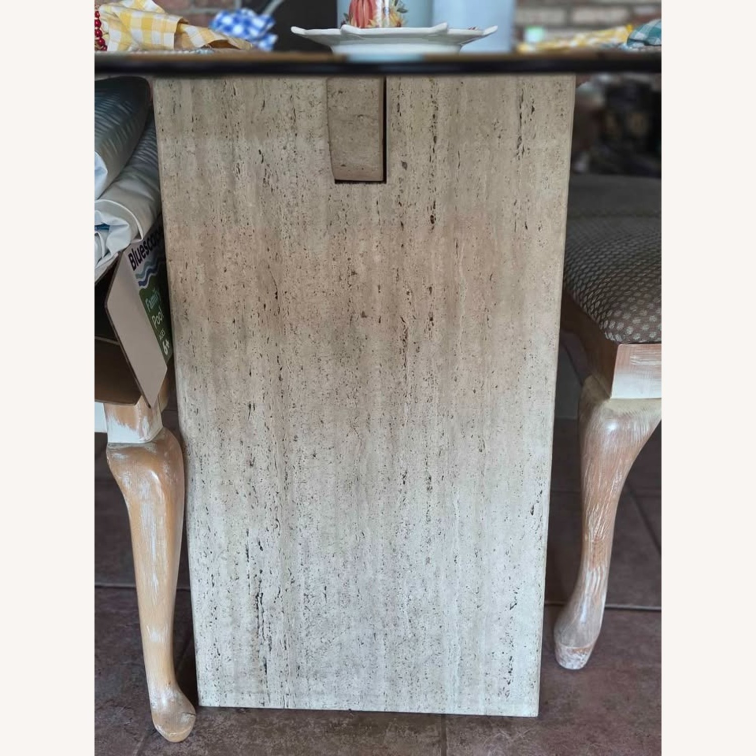 Italian Glass and Stone Base Dining set - image-5