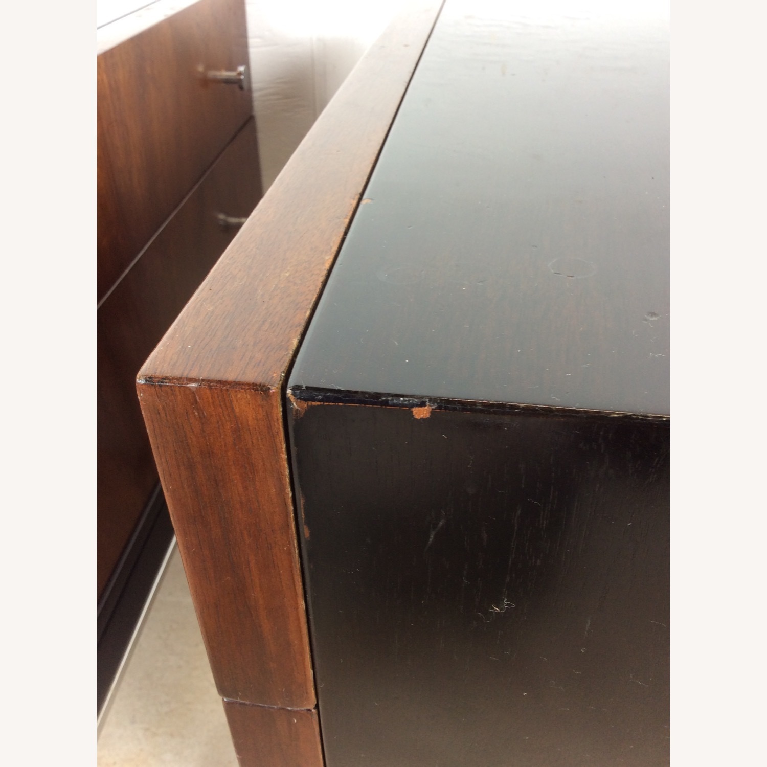 Pair Mid Century Nightstands with Chrome Accents - image-20