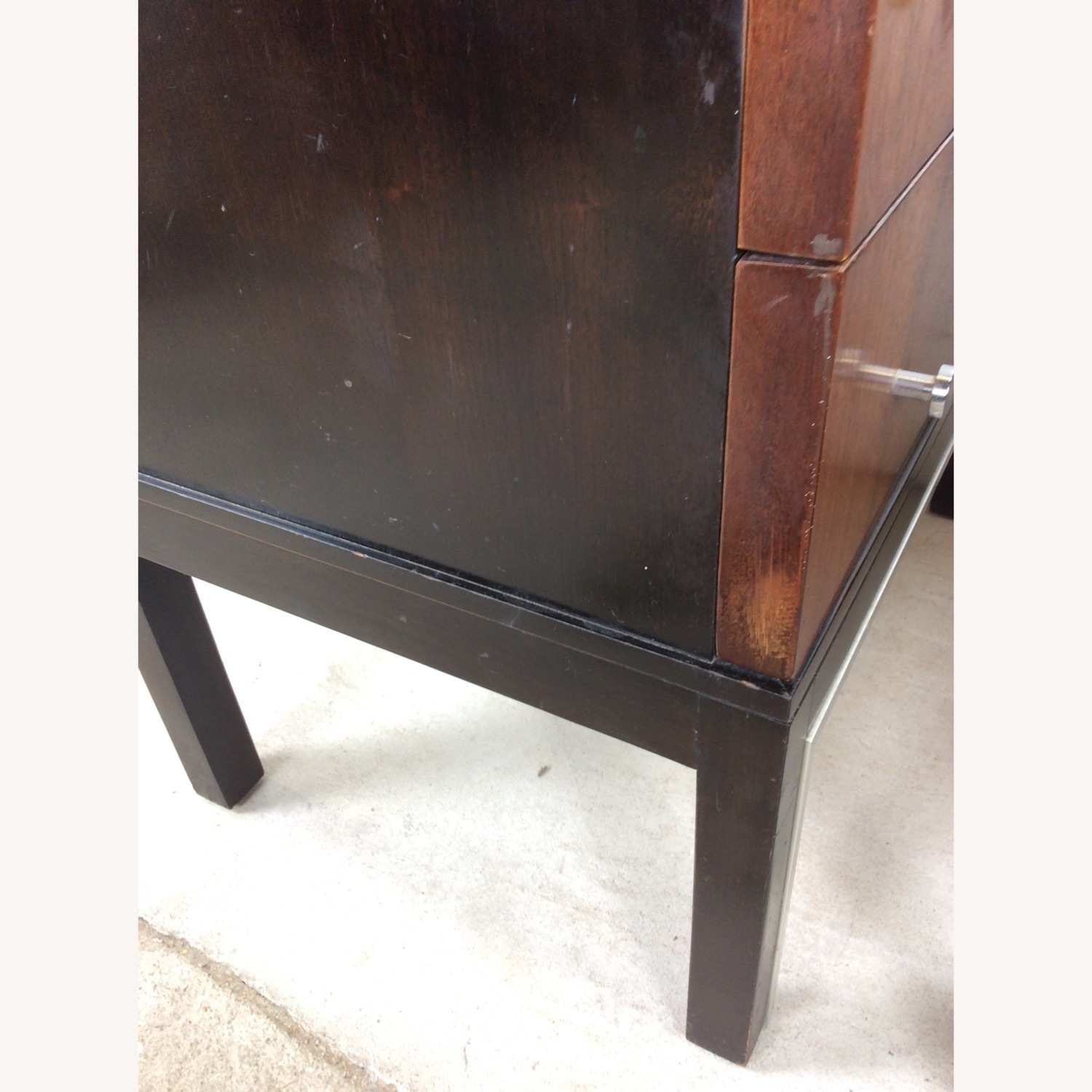 Pair Mid Century Nightstands with Chrome Accents - image-19