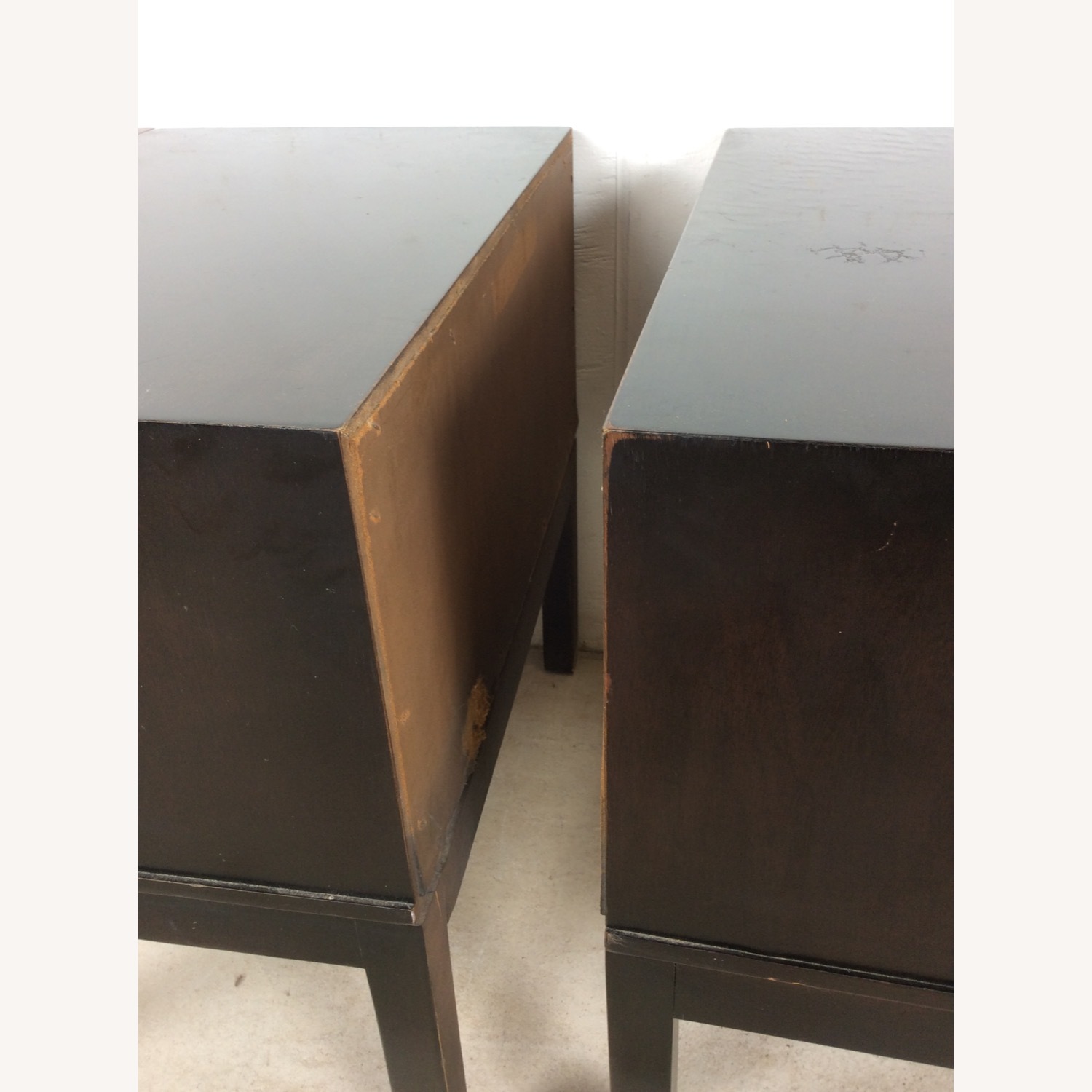 Pair Mid Century Nightstands with Chrome Accents - image-23