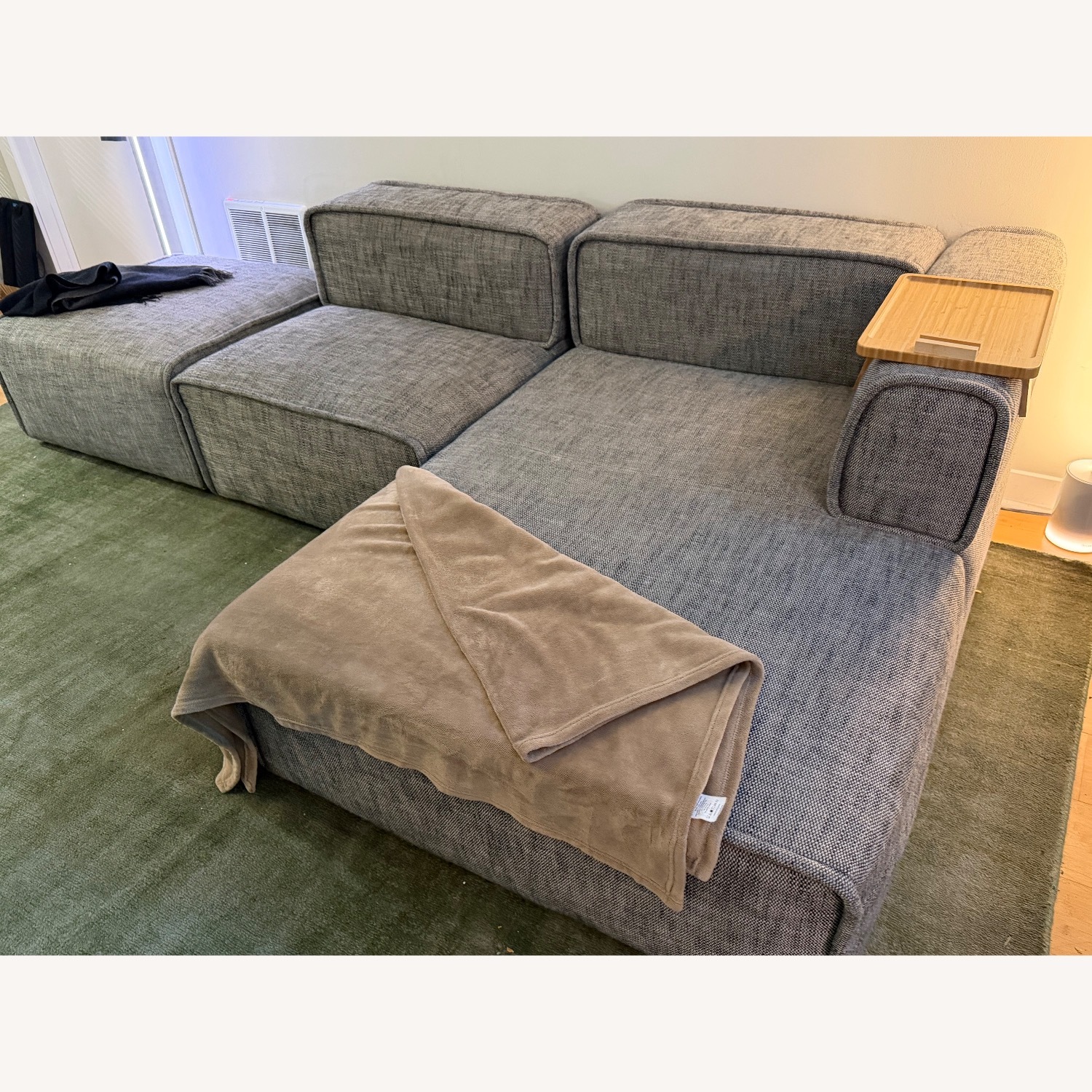 Article Quadra Light Gray Fabric 3+ Piece Sectional - image-2