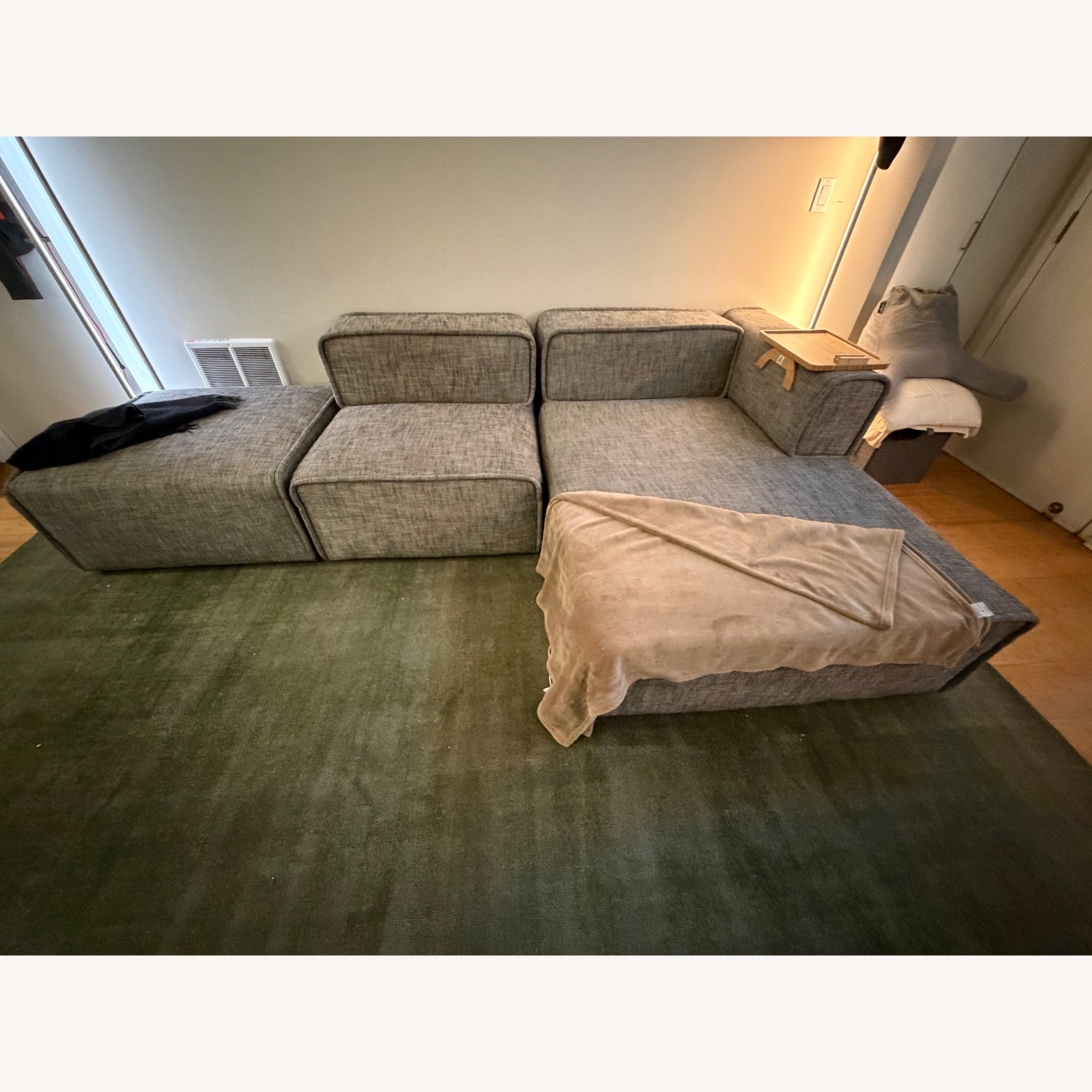 Article Quadra Light Gray Fabric 3+ Piece Sectional - image-1