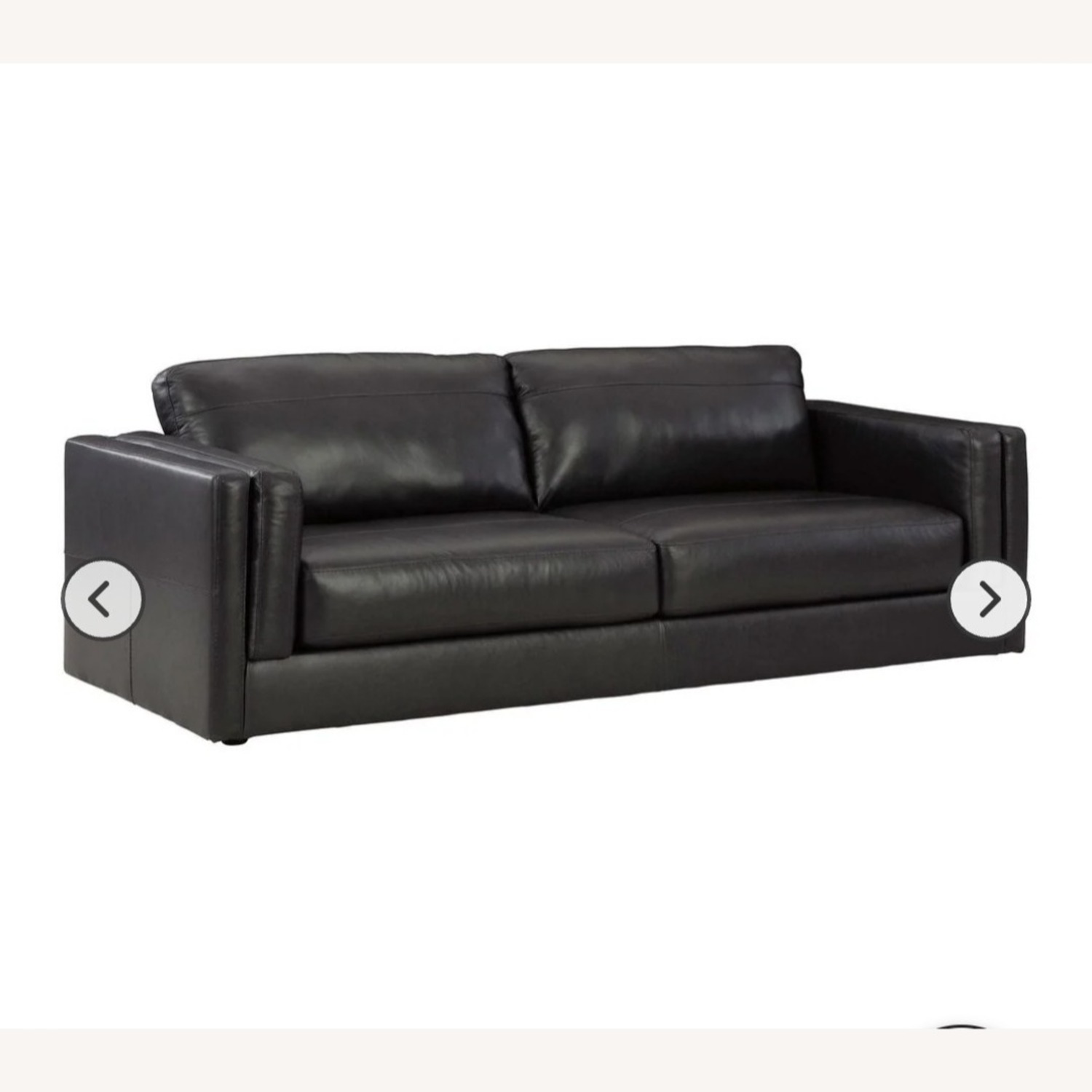 Amiata Black Leather 3+ Seater Sofa - image-1