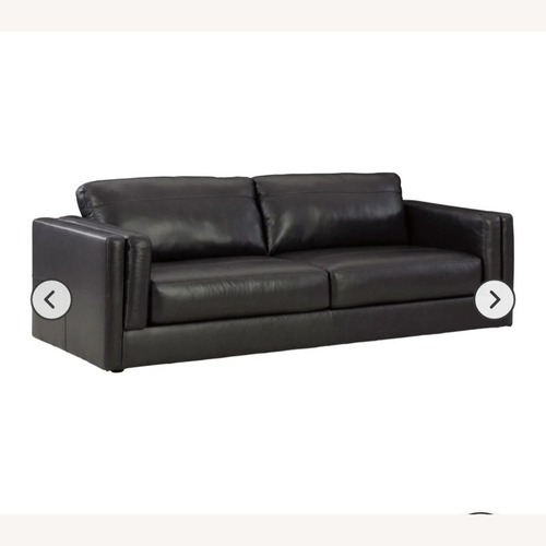 Used Amiata Black Leather 3+ Seater Sofa for sale on AptDeco