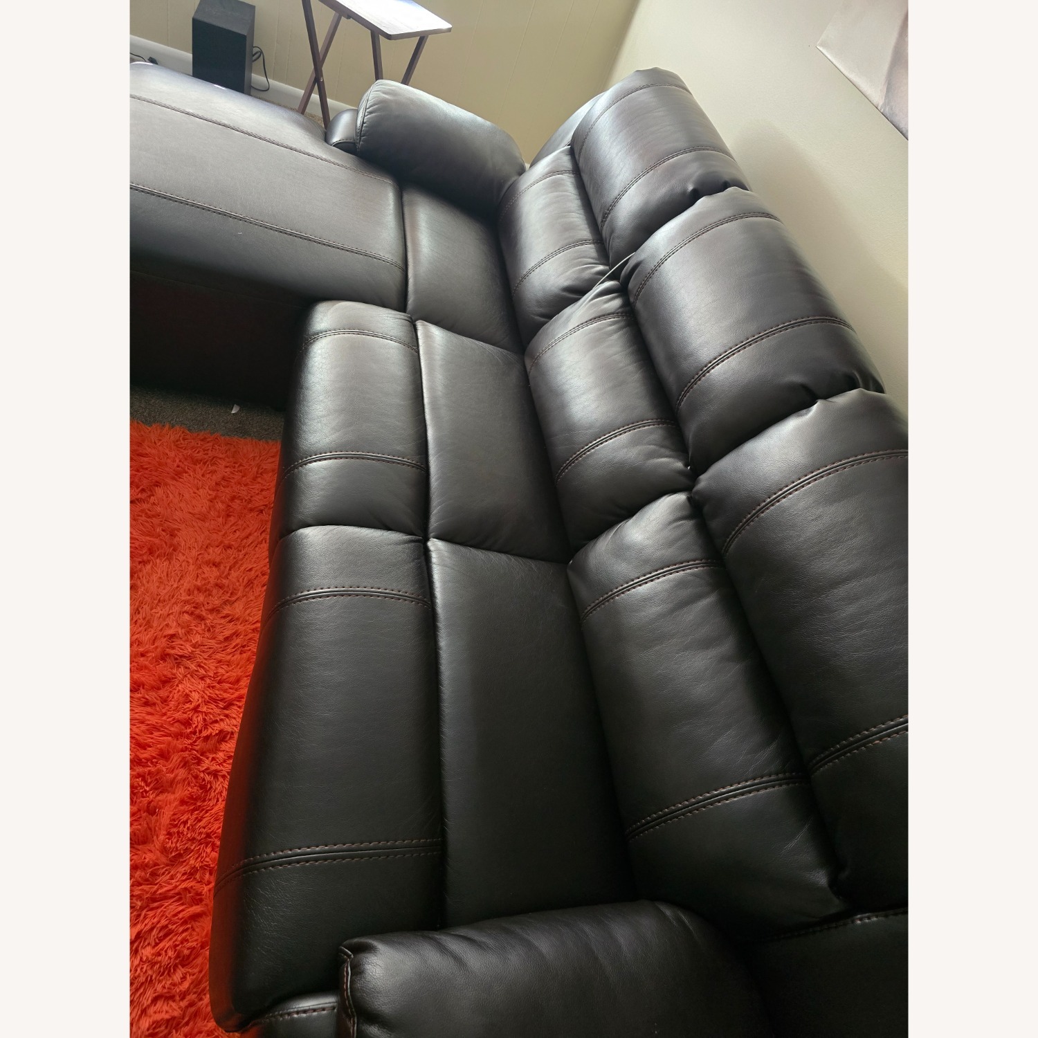 Raymour & Flanigan Dark Brown Leather Recliner - image-2