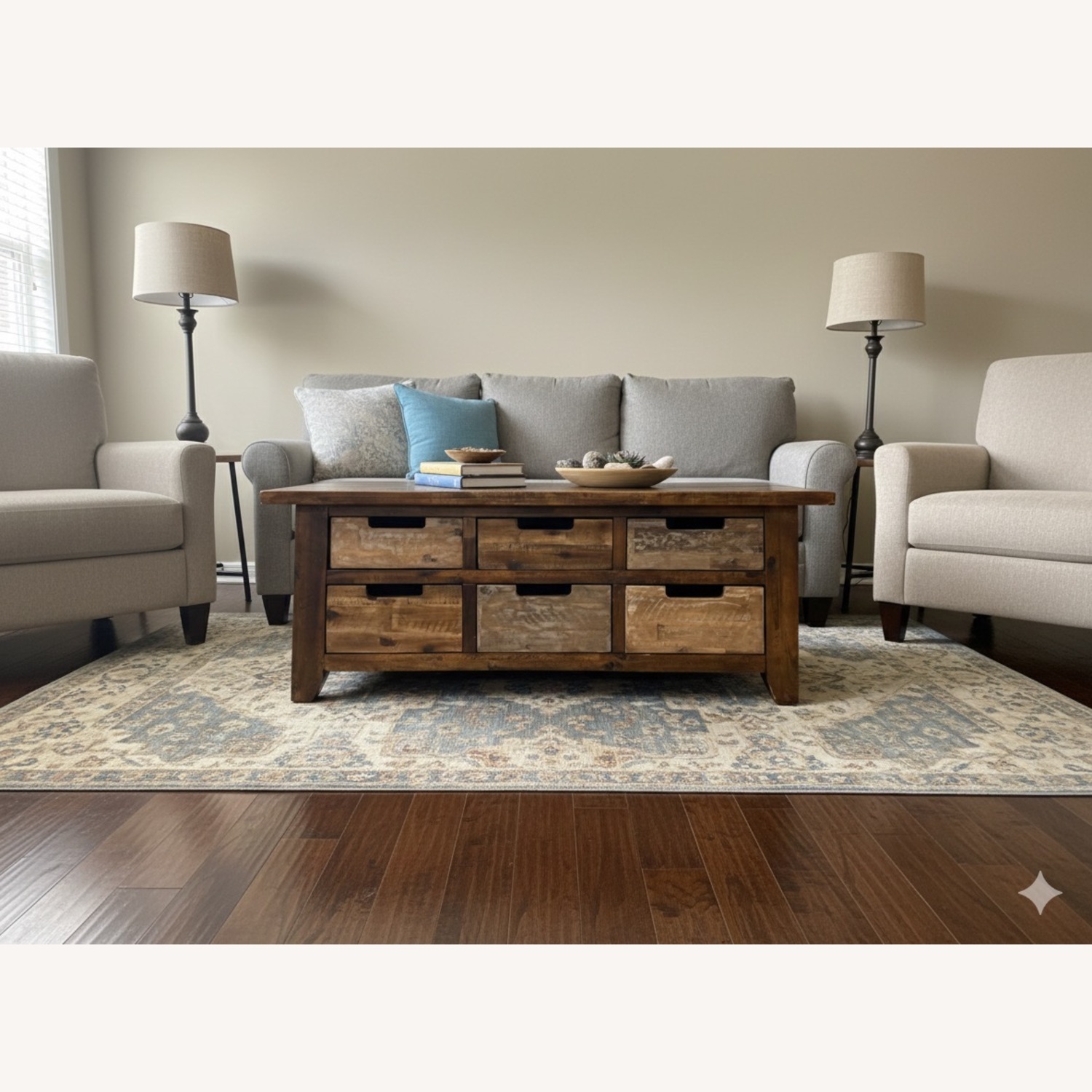 Jofran Painted Canyon Box Cocktail Table - image-1