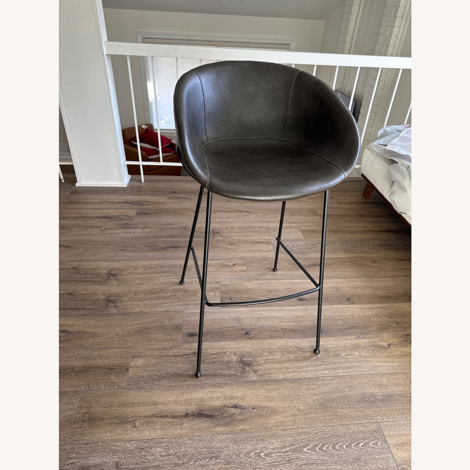 Pottery Barn Dark Gray Lee Stool, Set of 2 - image-4