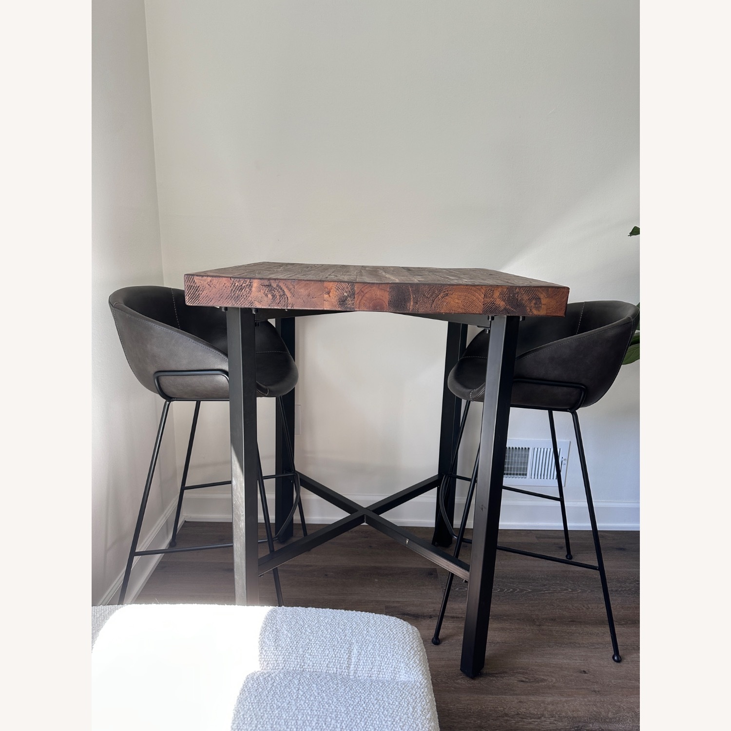 Pottery Barn Dark Gray Lee Stool, Set of 2 - image-2