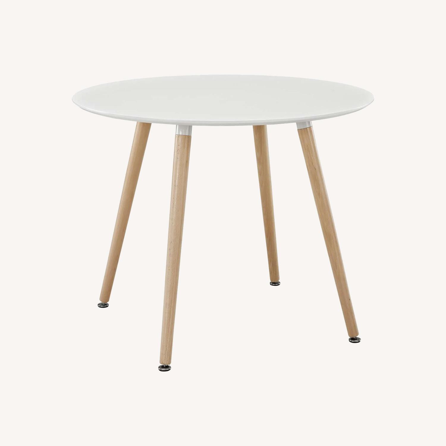 Modway White Wood Dining Table - image-5
