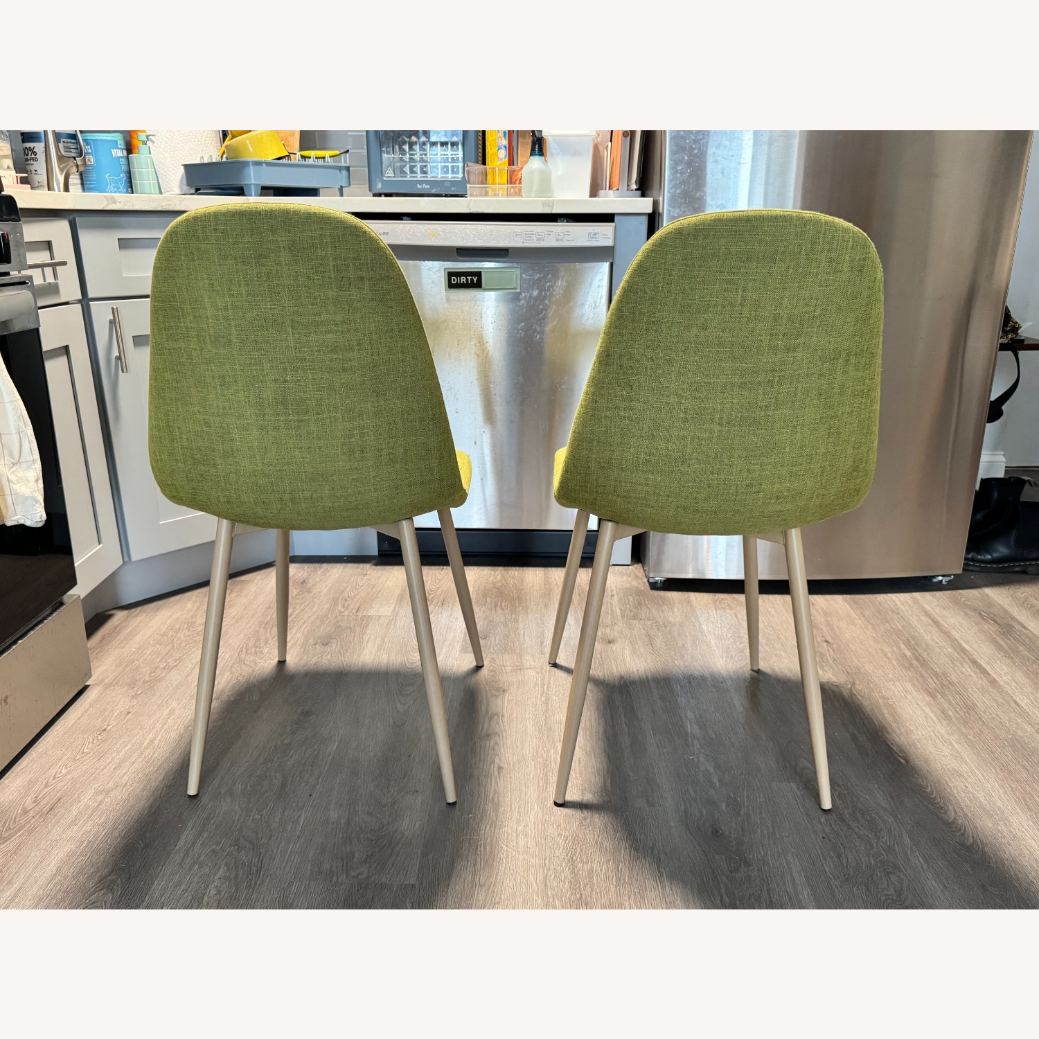 Target Green Upholstered Dining Chairs - image-5
