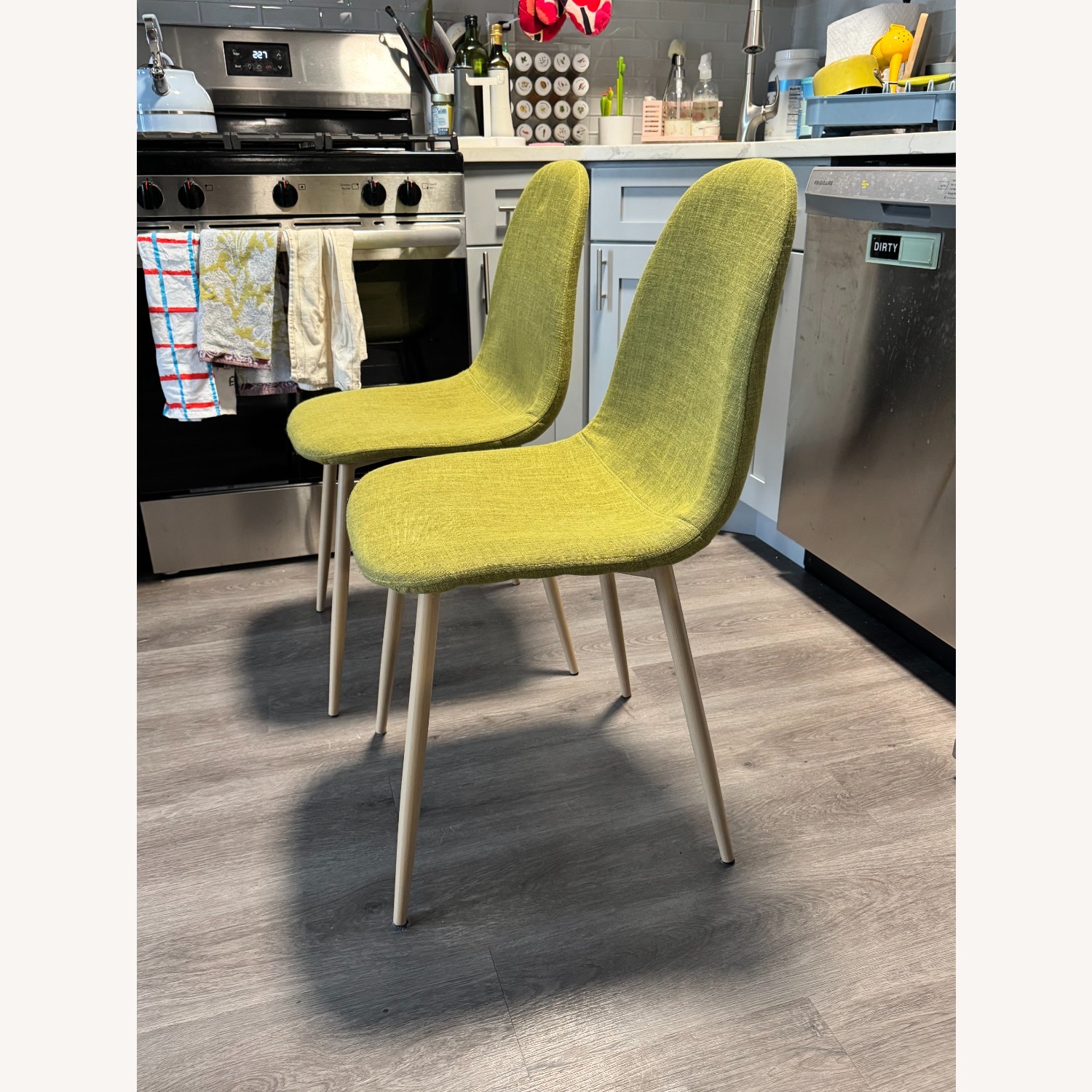 Target Green Upholstered Dining Chairs - image-4