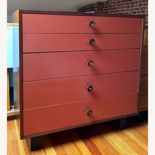 Used Herman Miller Red Wood Dresser for sale on AptDeco