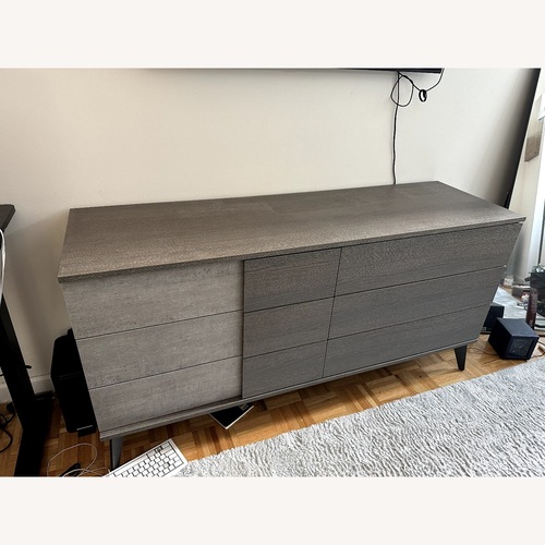 Used Wayfair Light Gray Wood Dresser for sale on AptDeco