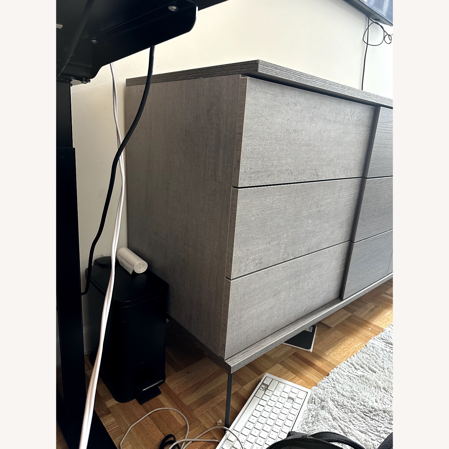 Wayfair Light Gray Wood Dresser - image-3