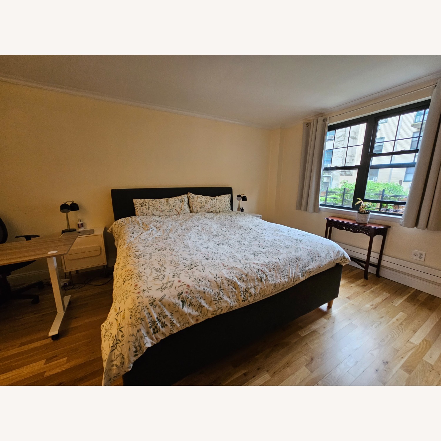 IKEA IDANAS Gray Storage King Bed - image-1