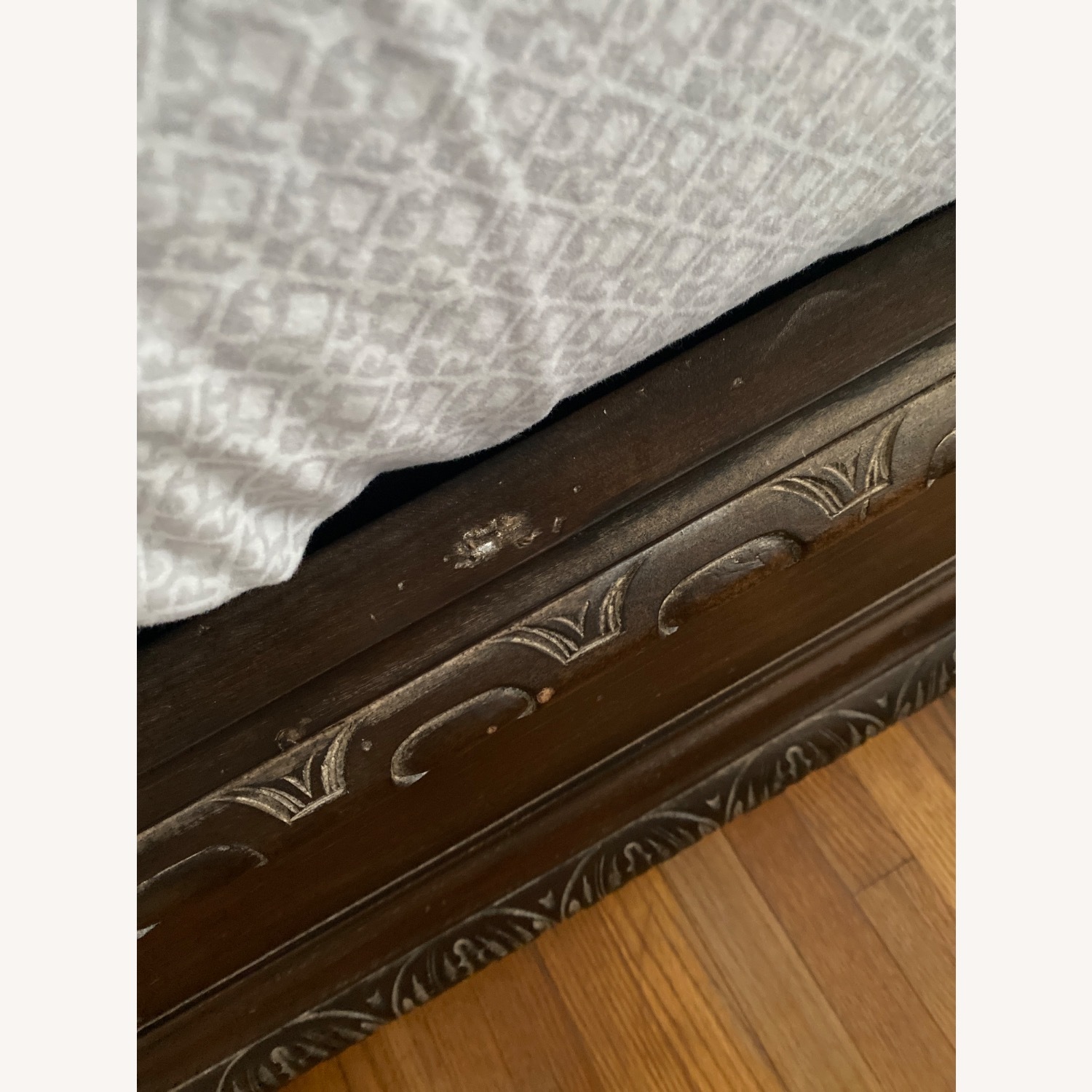 Restoration Hardware Dark Brown Wood Queen Bed - image-4