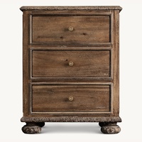 Restoration Hardware Dark Brown Wood Nightstands
