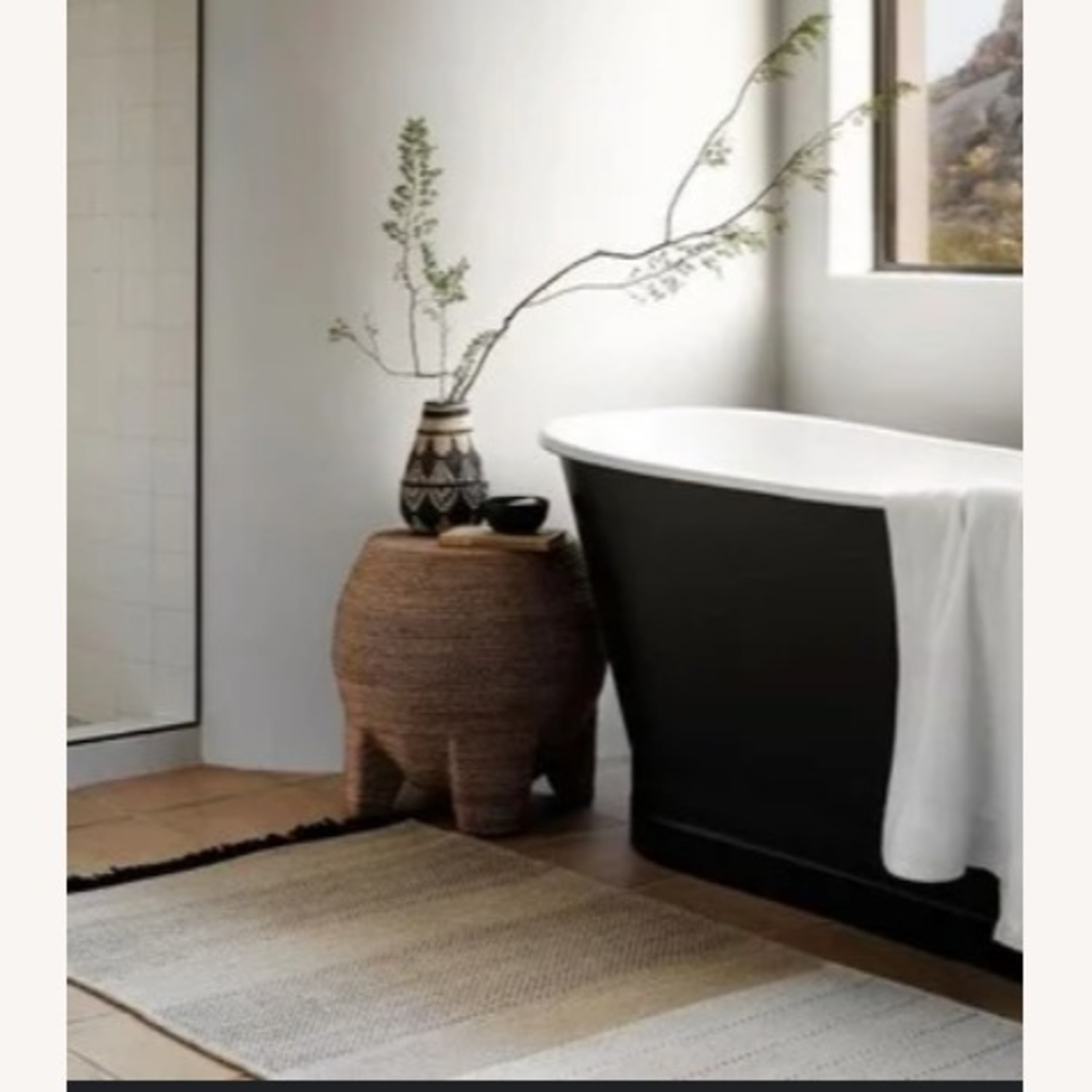 Palecek Wrapped Rope Bulb Stool/Table Décor - image-2