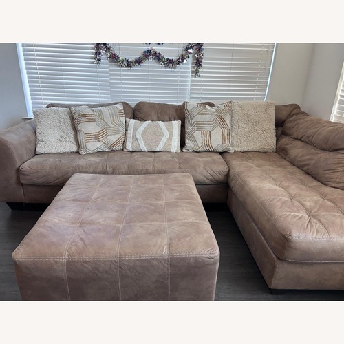 Used Bellini Laf 2 Pc Sofa + Chaise Camel for sale on AptDeco