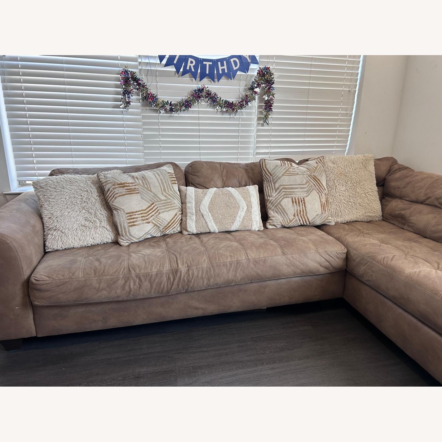 Bellini Laf 2 Pc Sofa + Chaise Camel - image-2