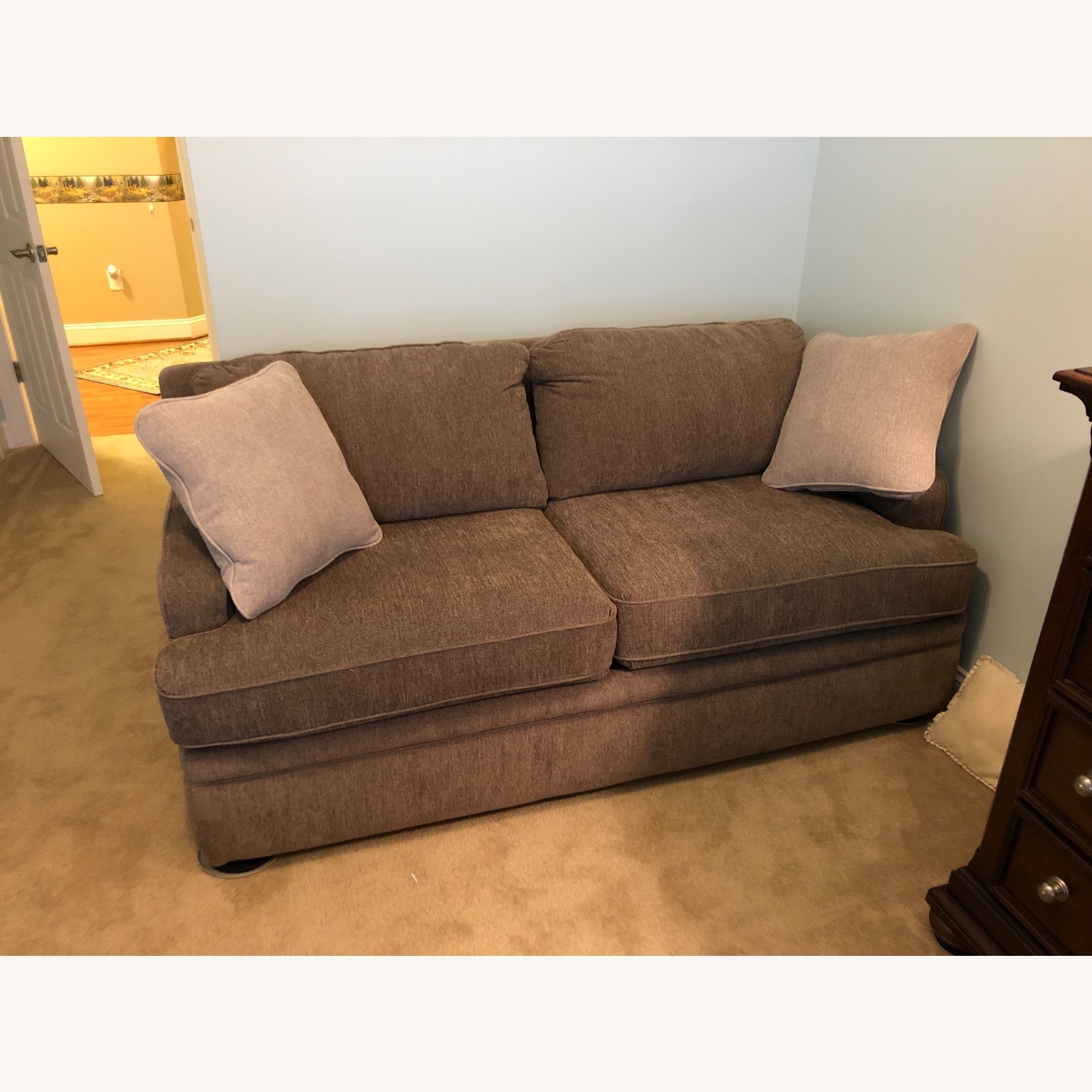 Lazy Boy Light Gray Fabric Sleeper Sofa - image-6