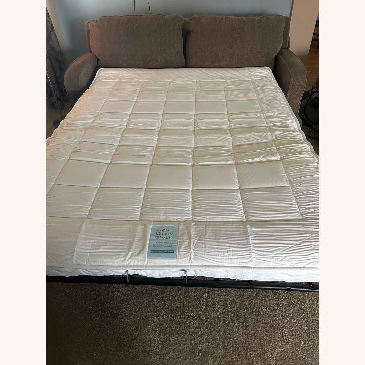 Lazy Boy Light Gray Fabric Sleeper Sofa - image-2