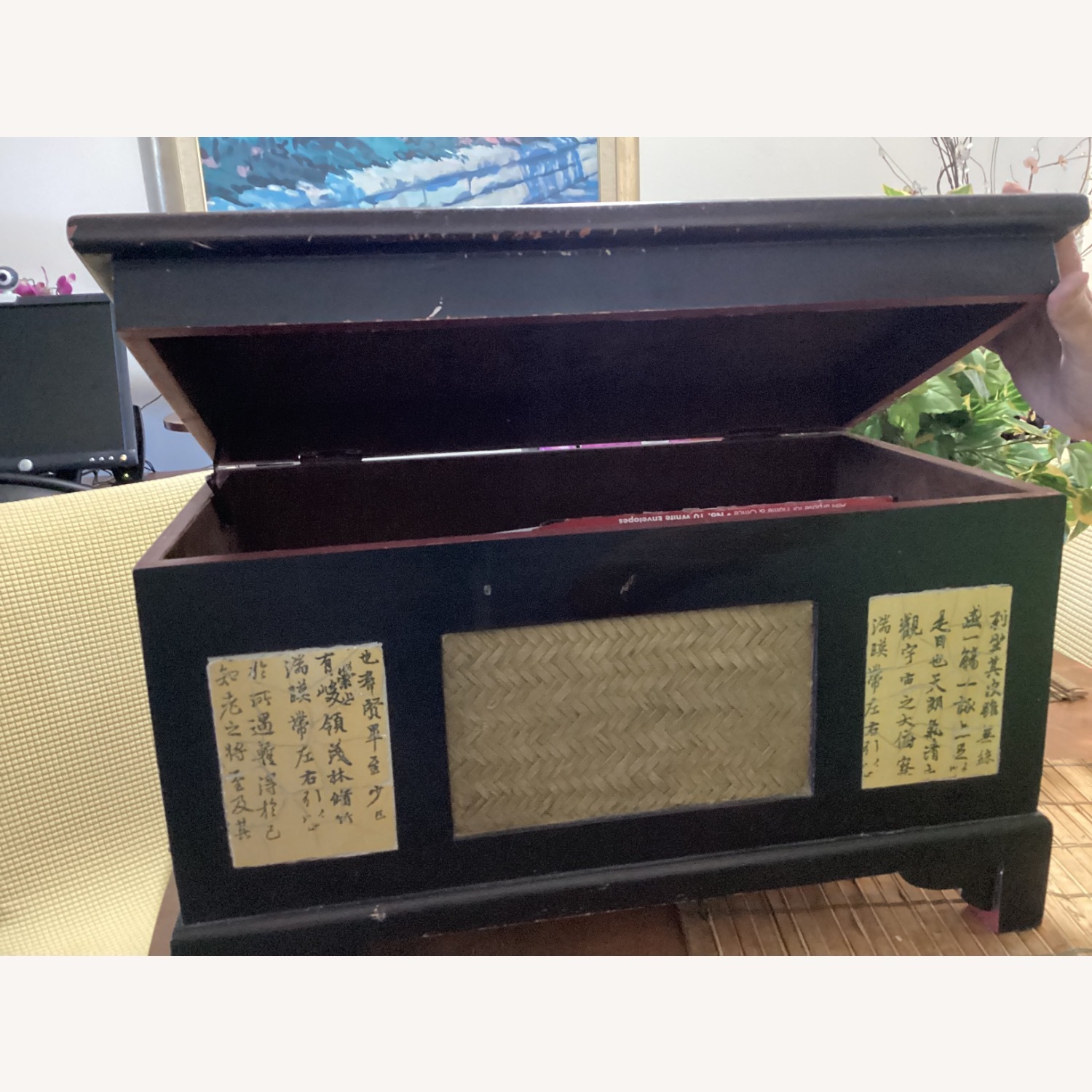 Antique Box with Chinese Design - image-3