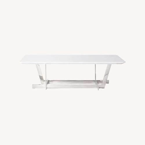 Used Dania Furniture White Coffee Table for sale on AptDeco