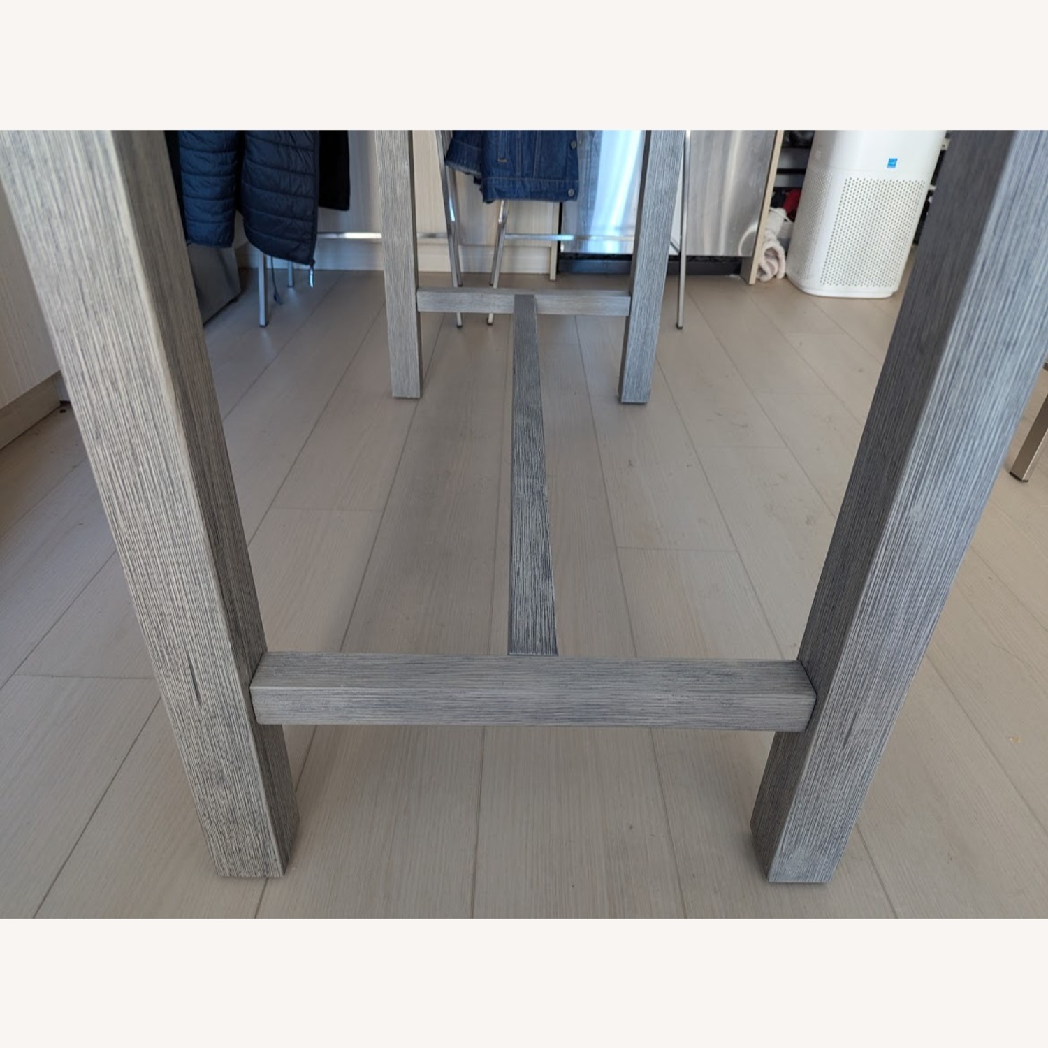 Wayfair Light Gray Wood Dining Table - image-5