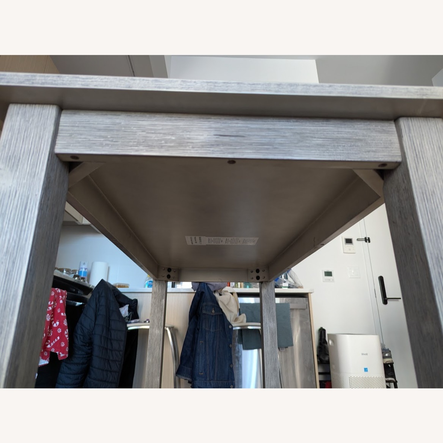 Wayfair Light Gray Wood Dining Table - image-3