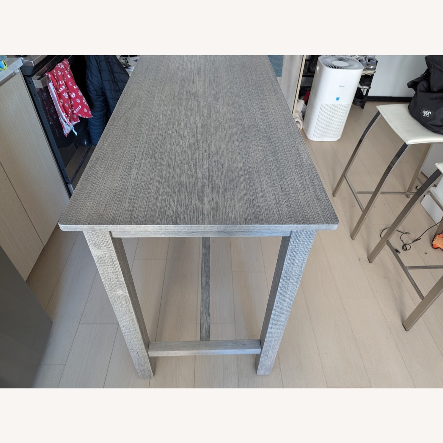 Wayfair Light Gray Wood Dining Table - image-2