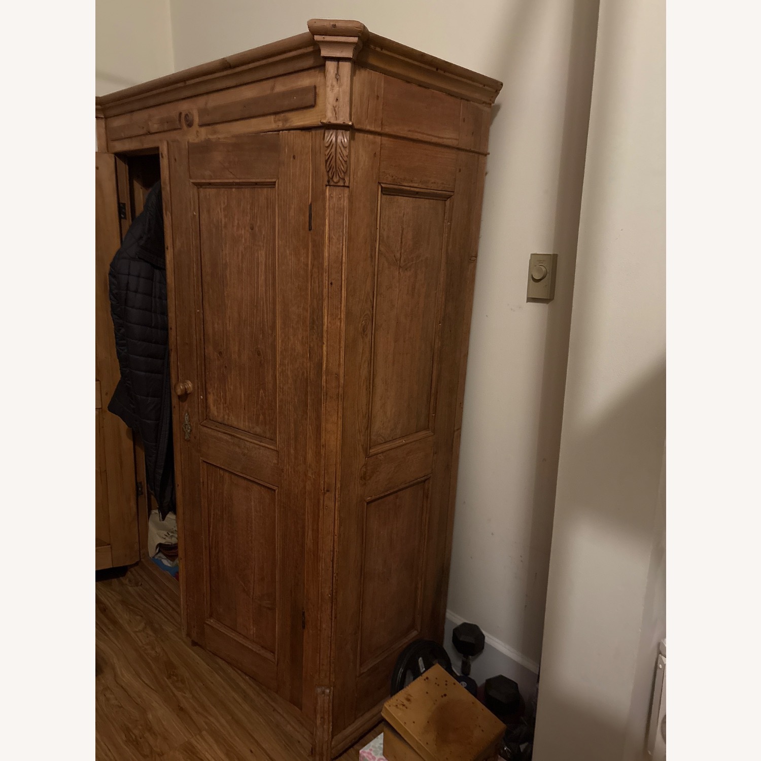 Natural Wood Armoire - image-2