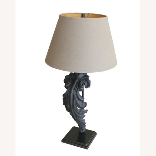Used RH Cast Metal Acanthus Leaf Table Lamp for sale on AptDeco