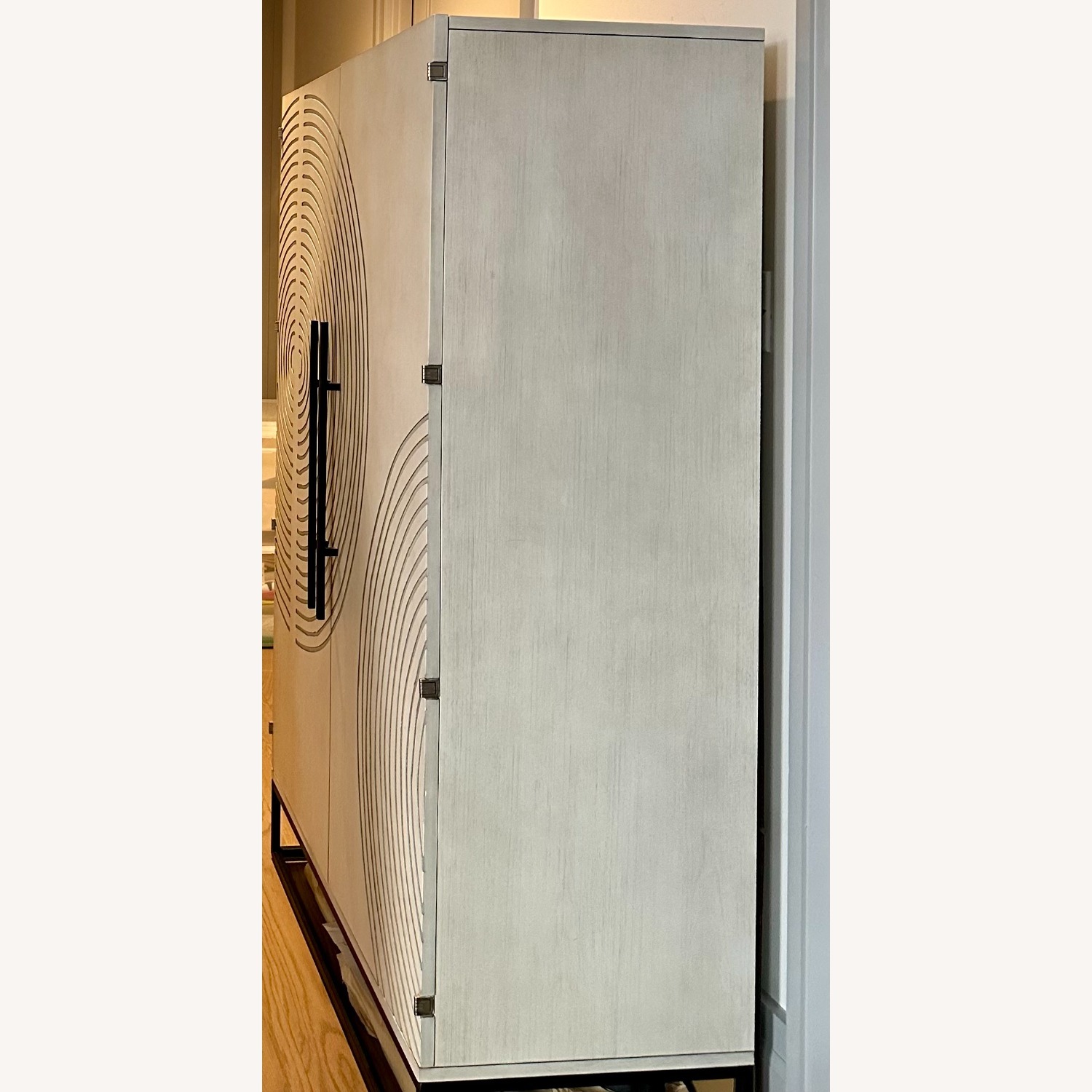 Crate & Barrel Dove White Storage Cabinet/Armoire - image-7