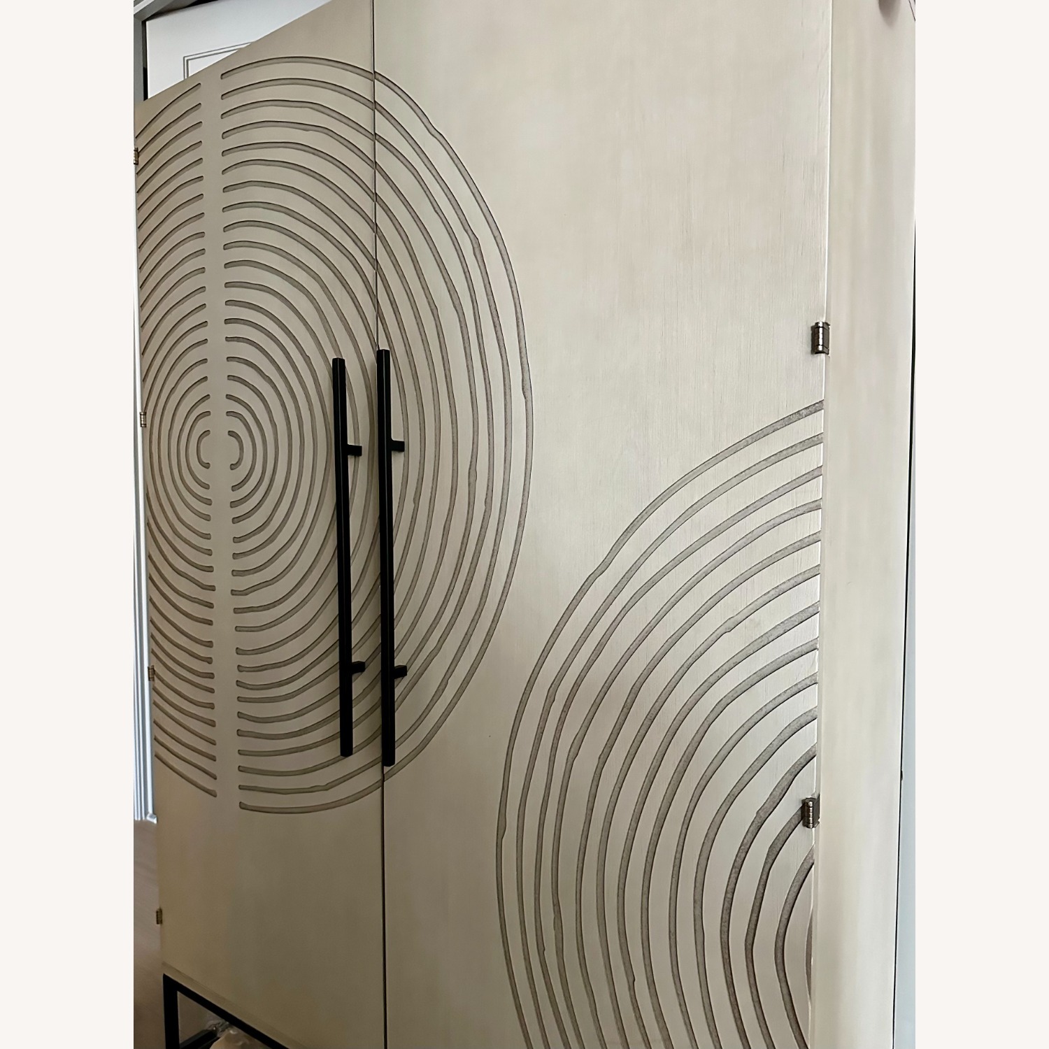 Crate & Barrel Dove White Storage Cabinet/Armoire - image-6