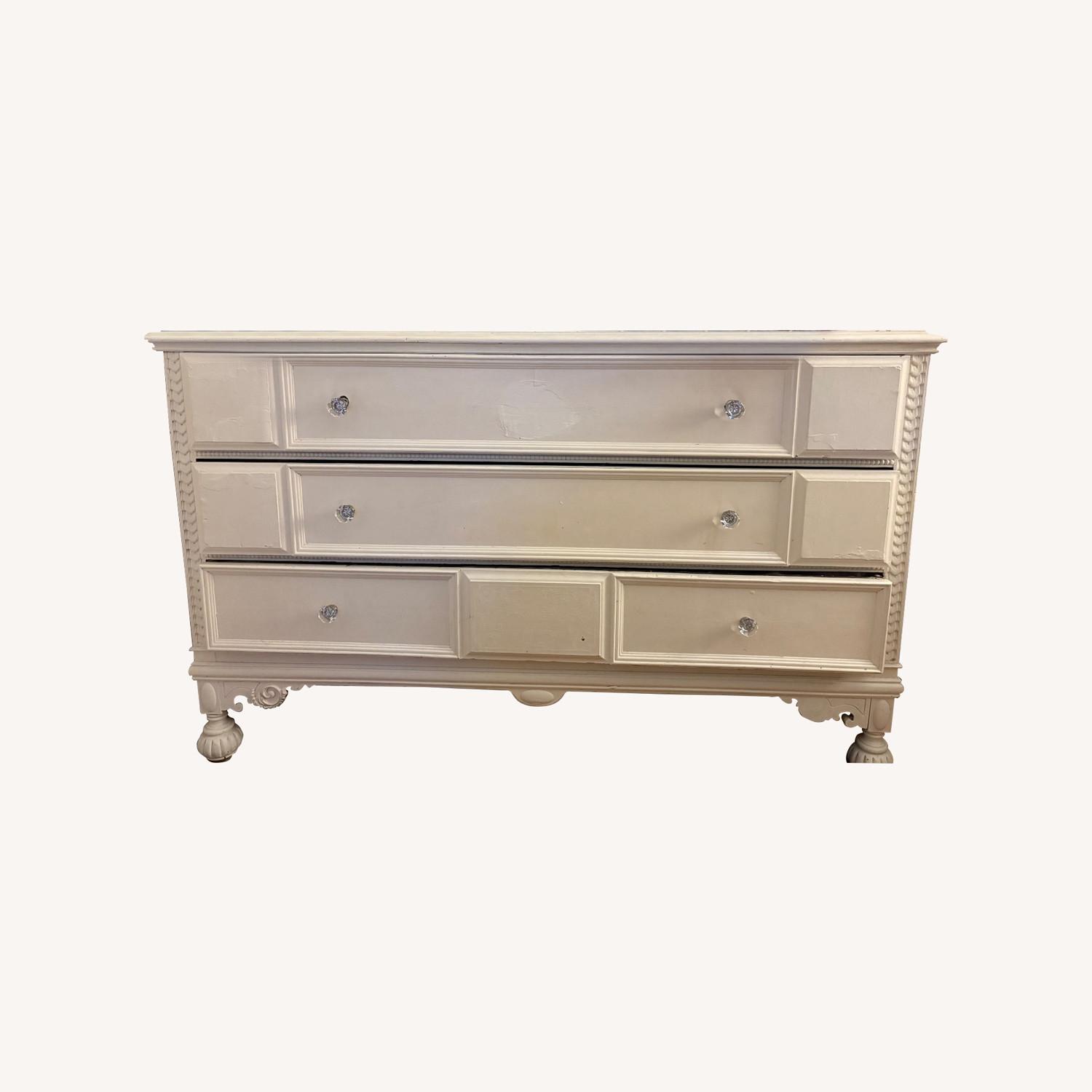 White Wood Dresser - image-0