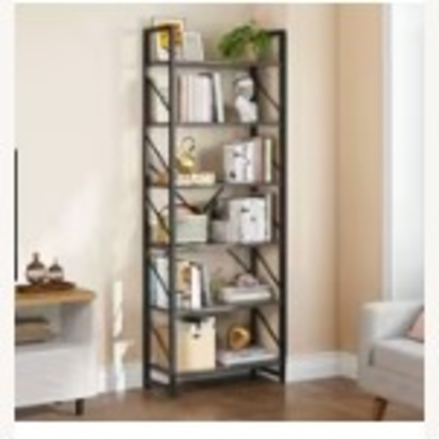 6 Tier Wooden Bookshelf - image-2