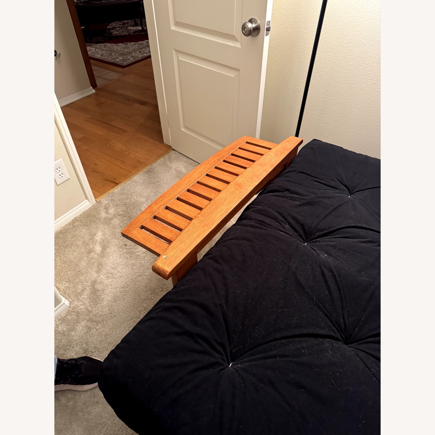 Black Fabric Sleeper Sofa - image-3