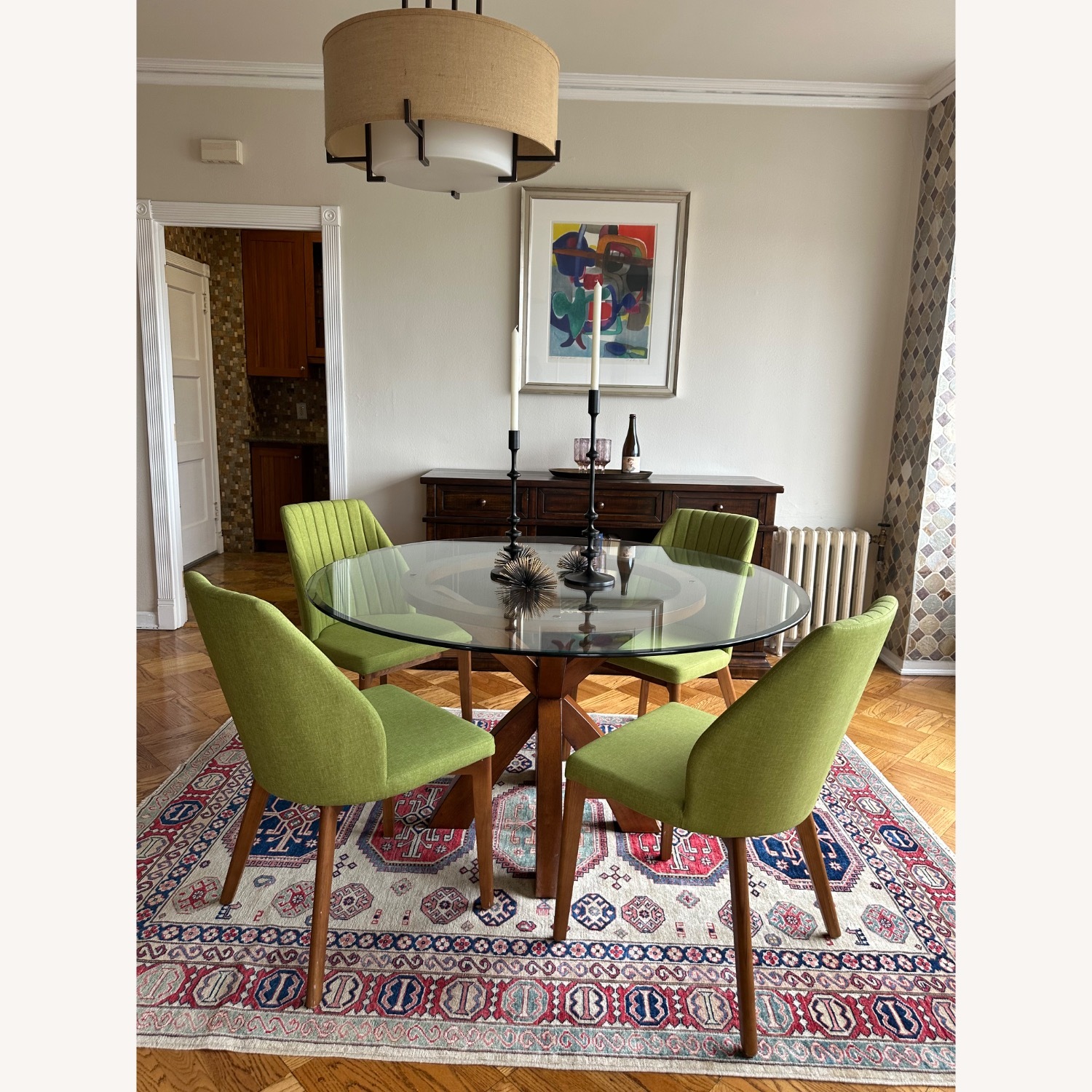 Kilim Rugs Wool Area Rug 4' x 8' - image-1