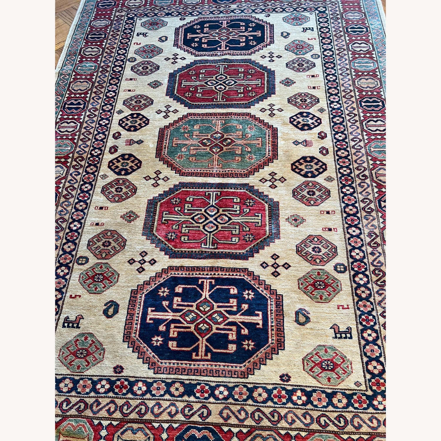 Kilim Rugs Wool Area Rug 4' x 8' - image-0