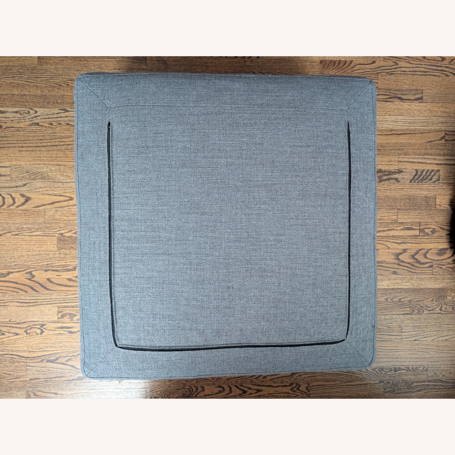 Design Within Reach Como Dark Gray Fabric Ottoman - image-1