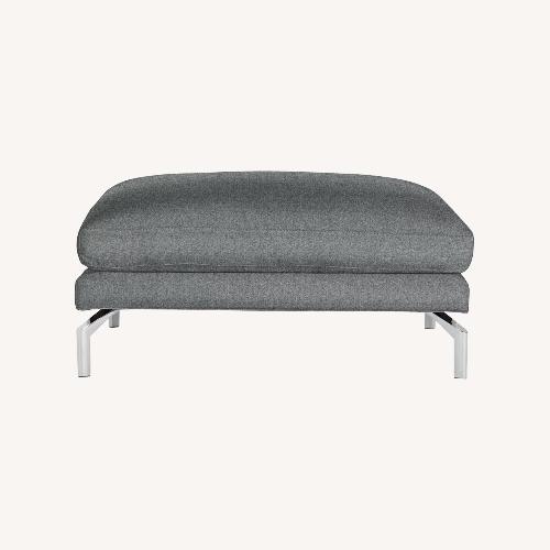 Used Design Within Reach Como Dark Gray Fabric Ottoman for sale on AptDeco