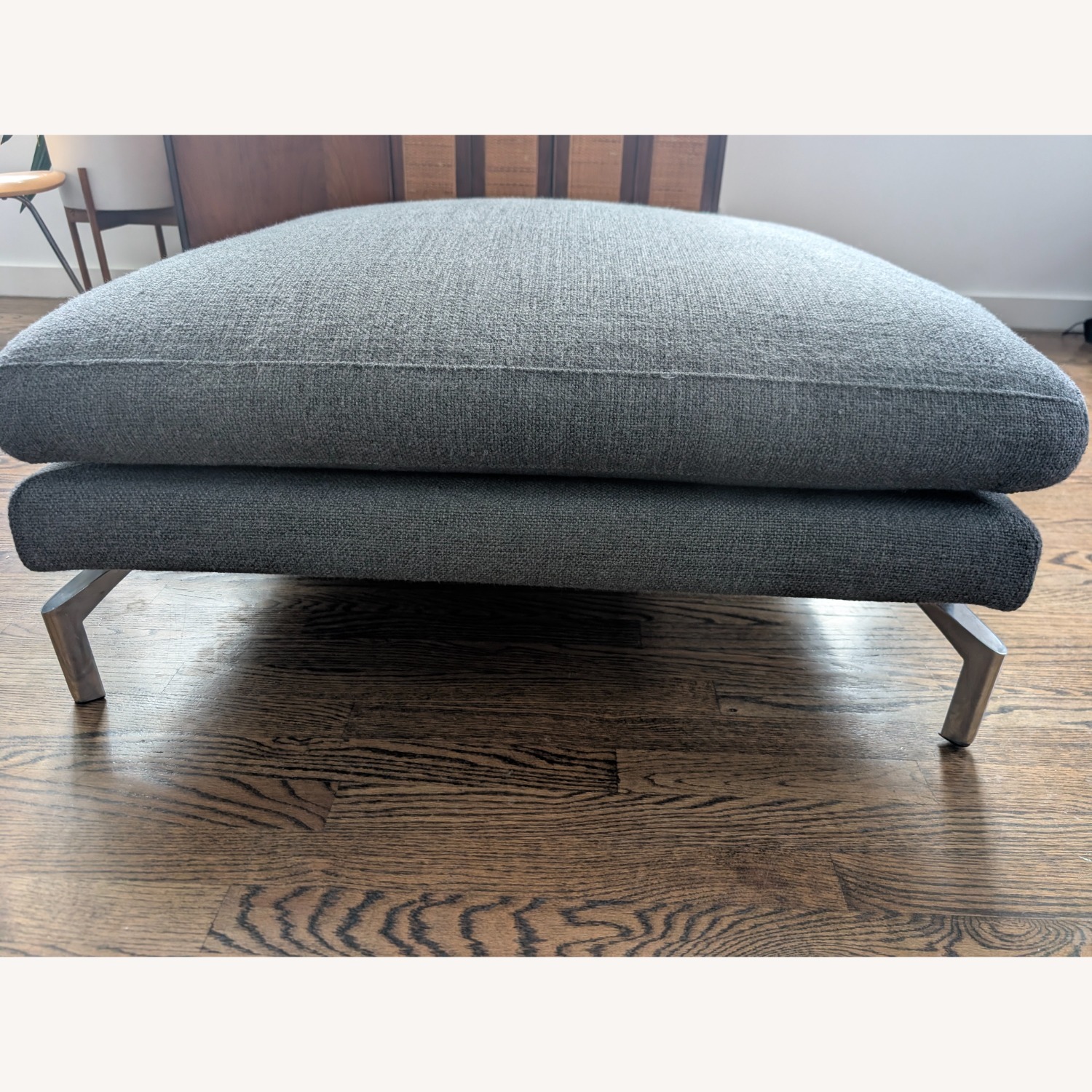 Design Within Reach Como Dark Gray Fabric Ottoman - image-4