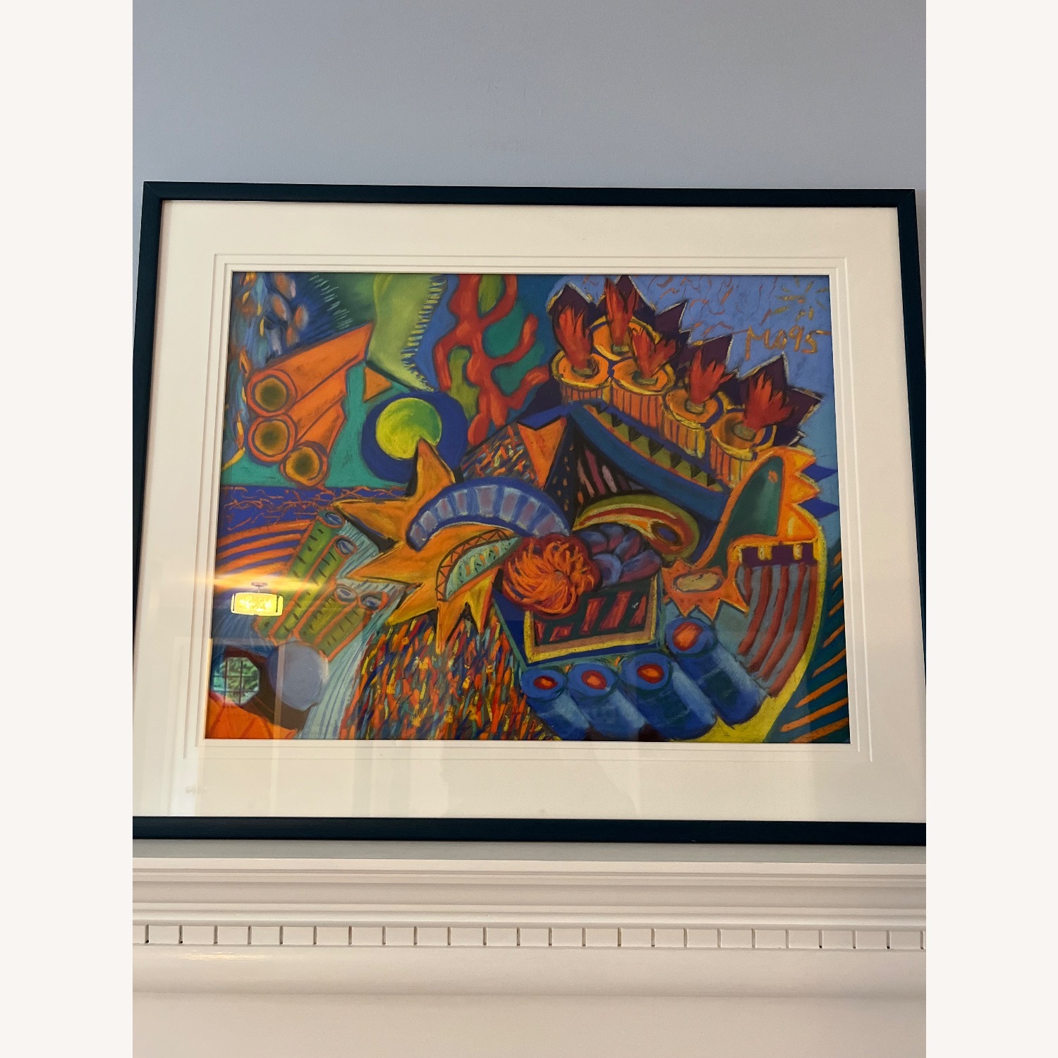 Vintage Abstract Oil Painting Print - image-1