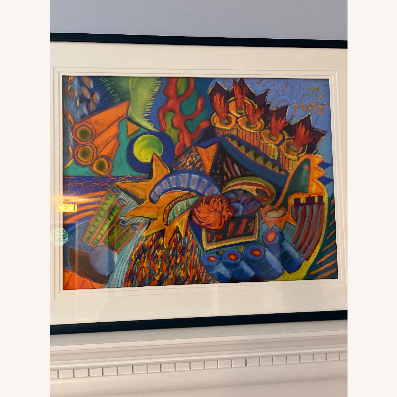 Vintage Abstract Oil Painting Print - image-2