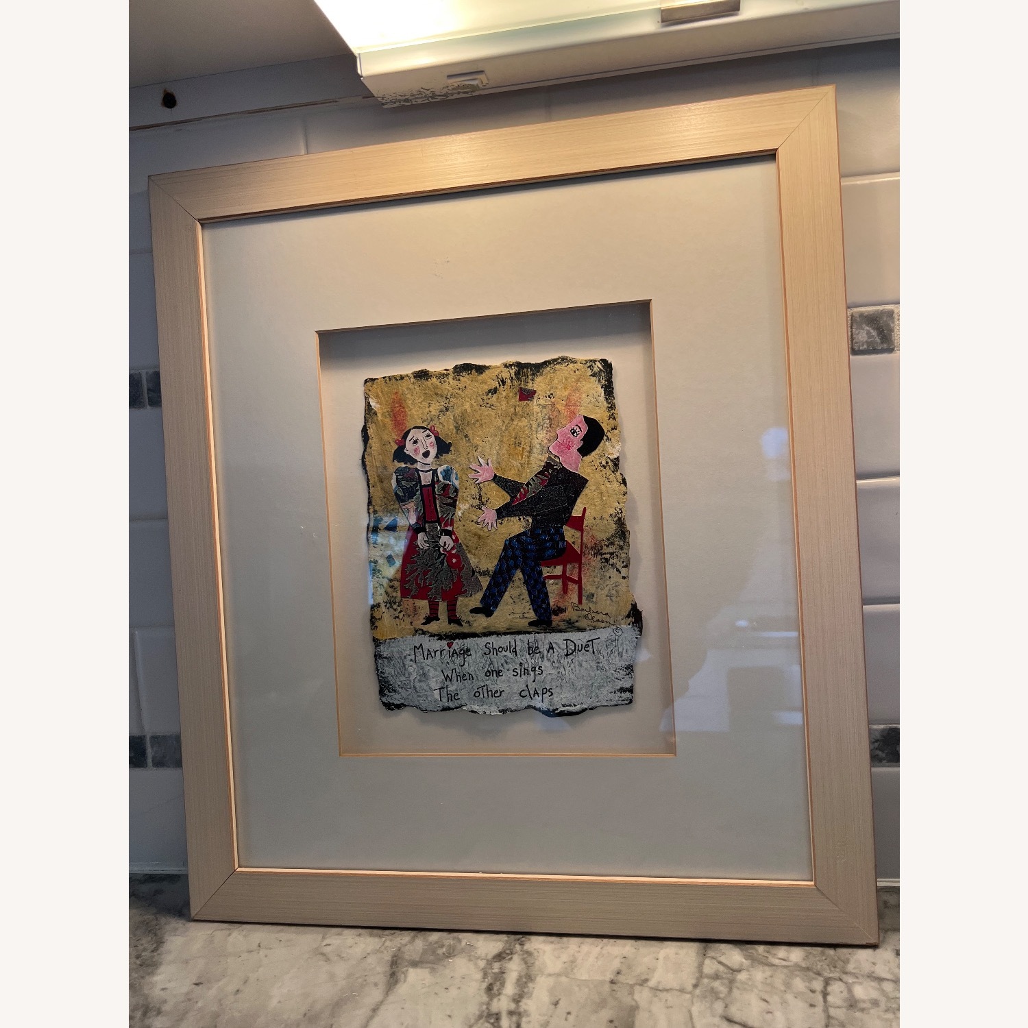 Framed Mixed-Media Folk Art by Barbara Olsen  - image-3